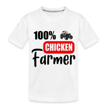Éleveur de poulets - T-shirt bio Premium Enfant - blanc - Devant