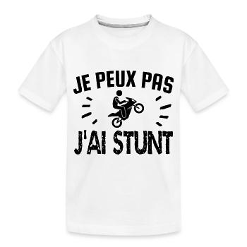 je peux pas j'ai stunt - T-shirt bio Premium Enfant - blanc - Devant
