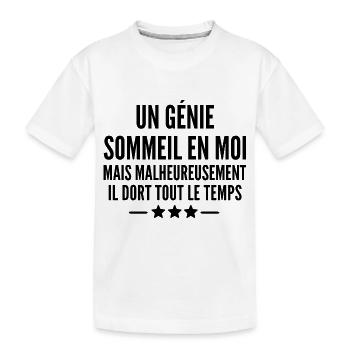 un génie sommeil en moi - T-shirt bio Premium Enfant - blanc - Devant