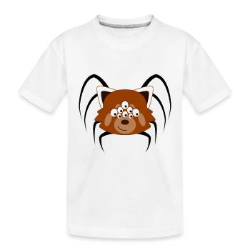 Panda roux déguisé en araignée pour Halloween - T-shirt bio Premium Enfant - blanc - Devant