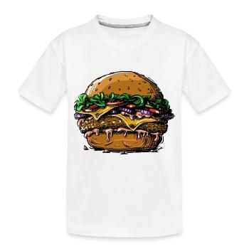 Burger - Kinder Premium Bio T-Shirt - Weiß - Vorne
