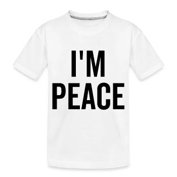 Ich bin Frieden - Kinder Premium Bio T-Shirt - Weiß - Vorne