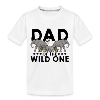 Dad Of The Wild Animal Lover Animal Keeper Zoologi - Kinder Premium Bio T-Shirt - Weiß - Vorne