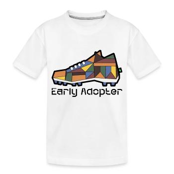 Shoe 9 - Kids' Premium Organic T-Shirt - white - Front