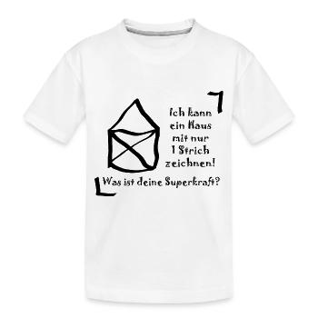 Haus vom NIkolaus schwarz - Kinder Premium Bio T-Shirt - Weiß - Vorne