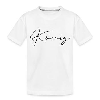 Koenig Schriftzug - Kinder Premium Bio T-Shirt - Weiß - Vorne