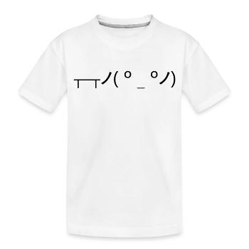 Table Setter ┬─┬ノ(º_ºノ) Table de réinitialisation - T-shirt bio Premium Enfant - blanc - Devant