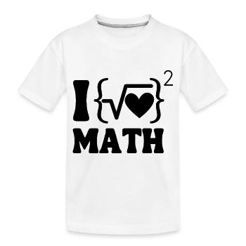 Ich liebe Mathe - Kinder Premium Bio T-Shirt - Weiß - Vorne