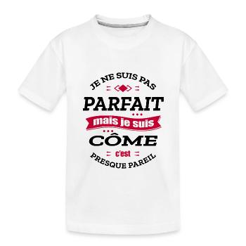 CÔME PARFAIT - PRENOM CÔME - T-shirt bio Premium Enfant - blanc - Devant