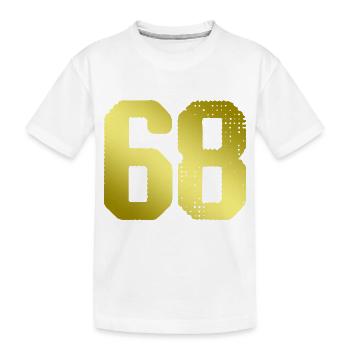 68 Maillot numéro - T-shirt bio Premium Enfant - blanc - Devant