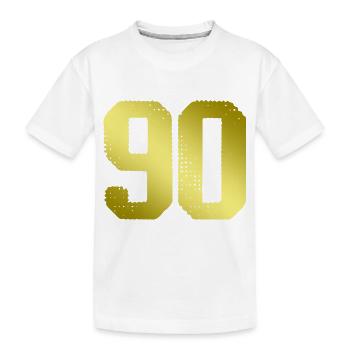 90 number jersey - Kids' Premium Organic T-Shirt - white - Front