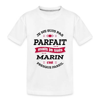 MARIN PARFAIT - PRENOM MARIN - T-shirt bio Premium Enfant - blanc - Devant