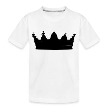 Krone Symbol König und Königin Liebe Vektor 8 - Kinder Premium Bio T-Shirt - Weiß - Vorne