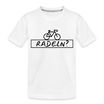 Radeln - Kinder Premium Bio T-Shirt - Weiß - Vorne