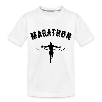 Marathon - Kinder Premium Bio T-Shirt - Weiß - Vorne