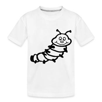 Raupe - Kinder Premium Bio T-Shirt - Weiß - Vorne