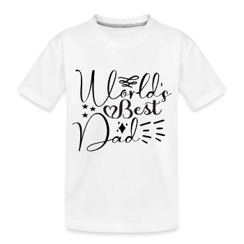 Le meilleur papa du monde - T-shirt bio Premium Enfant - blanc - Devant