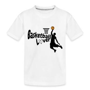 Basketball Lover - Kids' Premium Organic T-Shirt - white - Front