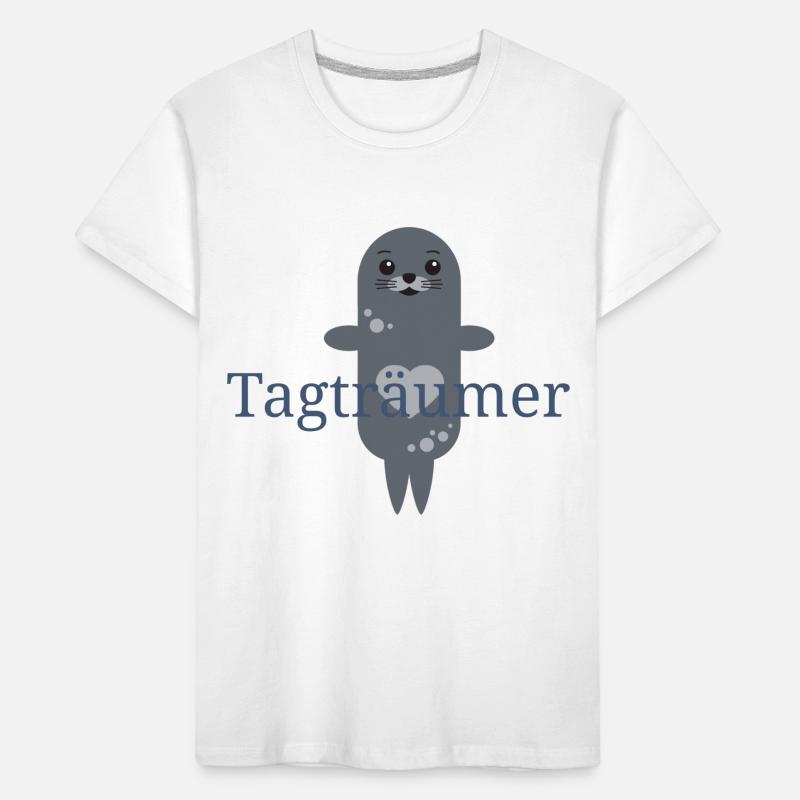 süße Robbe Tagträumer Kinder Premium Bio T-Shirt