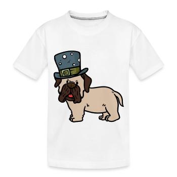 Idée cadeau Dog Owner Pug Hat Mister Sir - T-shirt bio Premium Enfant - blanc - Devant