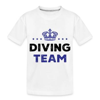 Diving Team - Kids' Premium Organic T-Shirt - white - Front