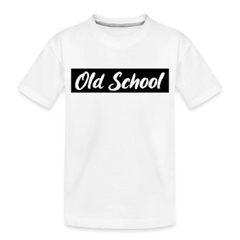 Old School - Kids' Premium Organic T-Shirt - white - Front
