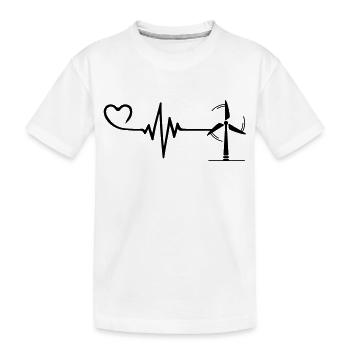 Moulin à vent Pulse Heart Love - T-shirt bio Premium Enfant - blanc - Devant