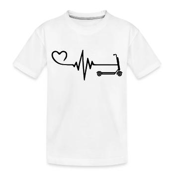 E-roller Puls Herz Liebe - Kinder Premium Bio T-Shirt - Weiß - Vorne