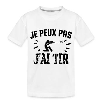 je peux pas j'ai tir - T-shirt bio Premium Enfant - blanc - Devant