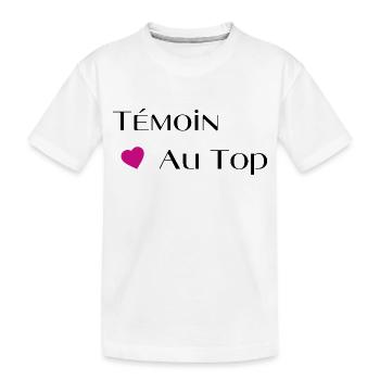 Témoin au top - T-shirt bio Premium Enfant - blanc - Devant