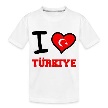 I love Türkiye - Kids' Premium Organic T-Shirt - white - Front