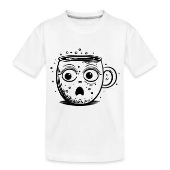 Schock-Tasse - Kinder Premium Bio T-Shirt - Weiß - Vorne