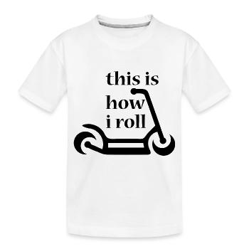 E-Scooter Scooter - Kids' Premium Organic T-Shirt - white - Front