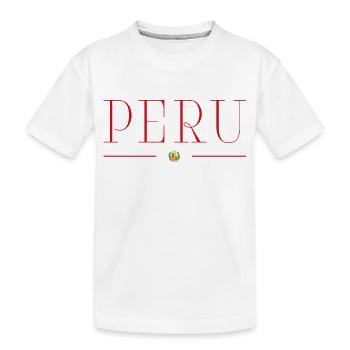 Ich liebe Peru - Kinder Premium Bio T-Shirt - Weiß - Vorne