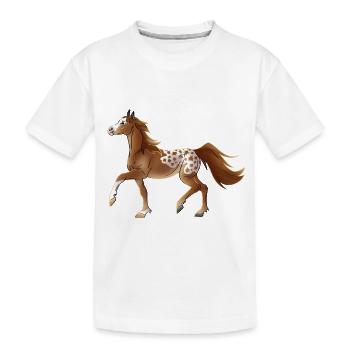 Herbstliches Pferd🍁🍂 - Kinder Premium Bio T-Shirt - Weiß - Vorne