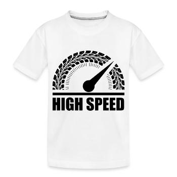 Compteur de vitesse des pneus haute vitesse - T-shirt bio Premium Enfant - blanc - Devant