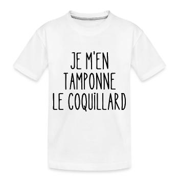 je m'en tamponne le coquillard - T-shirt bio Premium Enfant - blanc - Devant