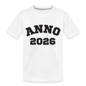 Anno 2026 Geburtstag Geburtsjahr - Kinder Premium Bio T-Shirt - Weiß - Vorne