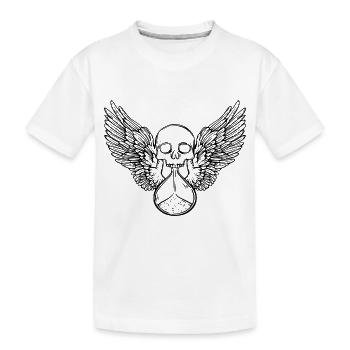 tete de mort - T-shirt bio Premium Enfant - blanc - Devant