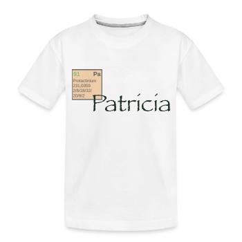 Patricia Vorname Namensschild Protactinium - Kinder Premium Bio T-Shirt - Weiß - Vorne