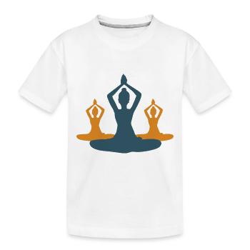 10 Siddhasana ou Achievement Yoga | Or-Rubis - T-shirt bio Premium Enfant - blanc - Devant