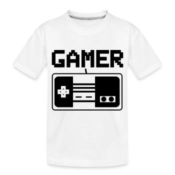Gamer 2 - Kids' Premium Organic T-Shirt - white - Front