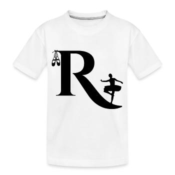Lettre r ballerine - T-shirt bio Premium Enfant - blanc - Devant