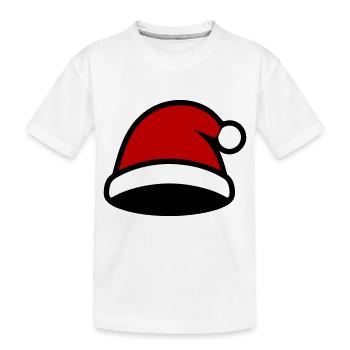 Chapeau de Père Noël Noël - T-shirt bio Premium Enfant - blanc - Devant