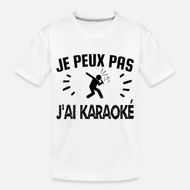 je peux pas j'ai karaoké - T-shirt bio Premium Enfant - blanc