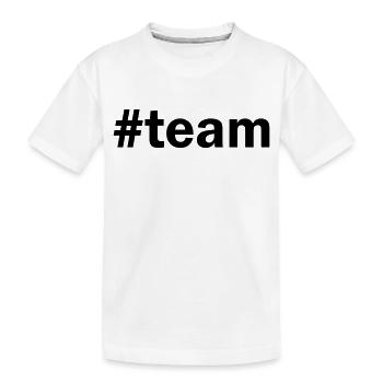 #team TEAM - Kids' Premium Organic T-Shirt - white - Front