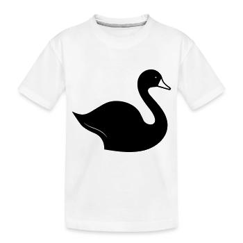 Schwan - Kinder Premium Bio T-Shirt - Weiß - Vorne