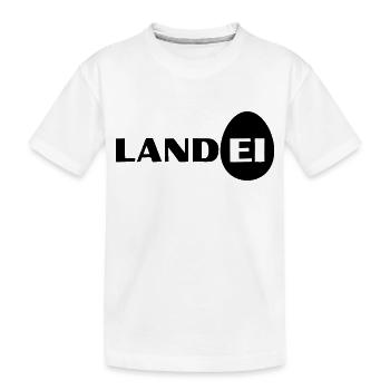 LAND EI - Kinder Premium Bio T-Shirt - Weiß - Vorne