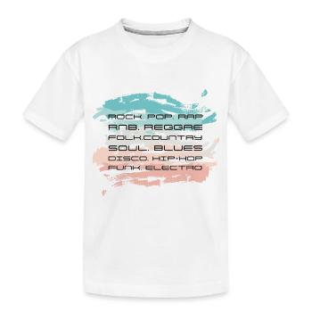 Music styles. Abstract style design. - Kids' Premium Organic T-Shirt - white - Front