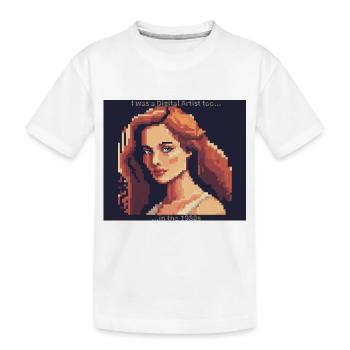 Digital art - Kids' Premium Organic T-Shirt - white - Front